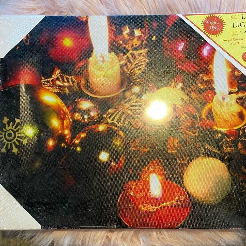 *NWT* LED Lighted Canvas Holiday Art 12x16